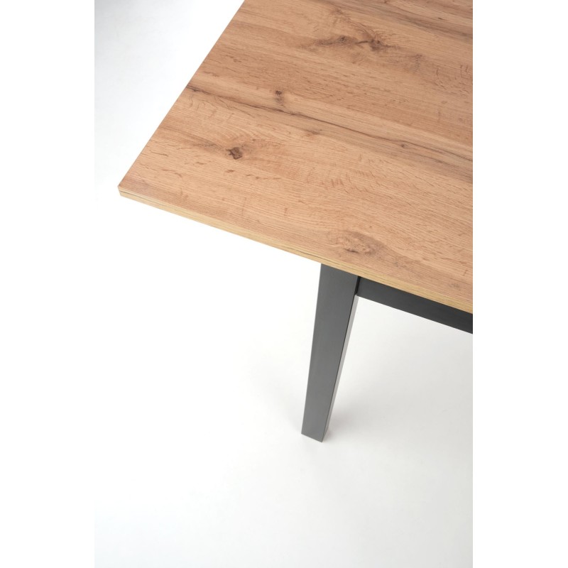 'GREG Extendable Table in Wotan Oak/Black Color' 'GREG Extendable Table in Wotan Oak/Black Color'