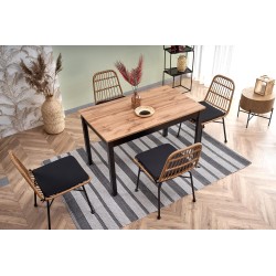 'GREG Extendable Table in Wotan Oak/Black Color' 'GREG Extendable Table in Wotan Oak/Black Color'