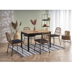 'GREG Extendable Table in Wotan Oak/Black Color' 'GREG Extendable Table in Wotan Oak/Black Color'