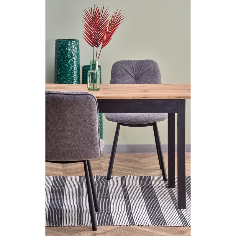 'GREG Extendable Table in Wotan Oak/Black Color' 'GREG Extendable Table in Wotan Oak/Black Color'