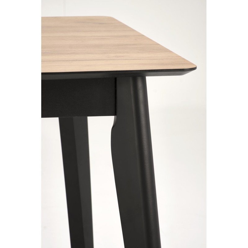'GULIAN Extendable Table, Top - Wotan Oak, Legs - Black' 'GULIAN Extendable Table, Top - Wotan Oak, Legs - Black'