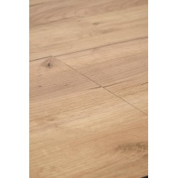 'GULIAN Extendable Table, Top - Wotan Oak, Legs - Black' 'GULIAN Extendable Table, Top - Wotan Oak, Legs - Black'