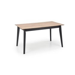 'GULIAN Extendable Table, Top - Wotan Oak, Legs - Black' 'GULIAN Extendable Table, Top - Wotan Oak, Legs - Black'