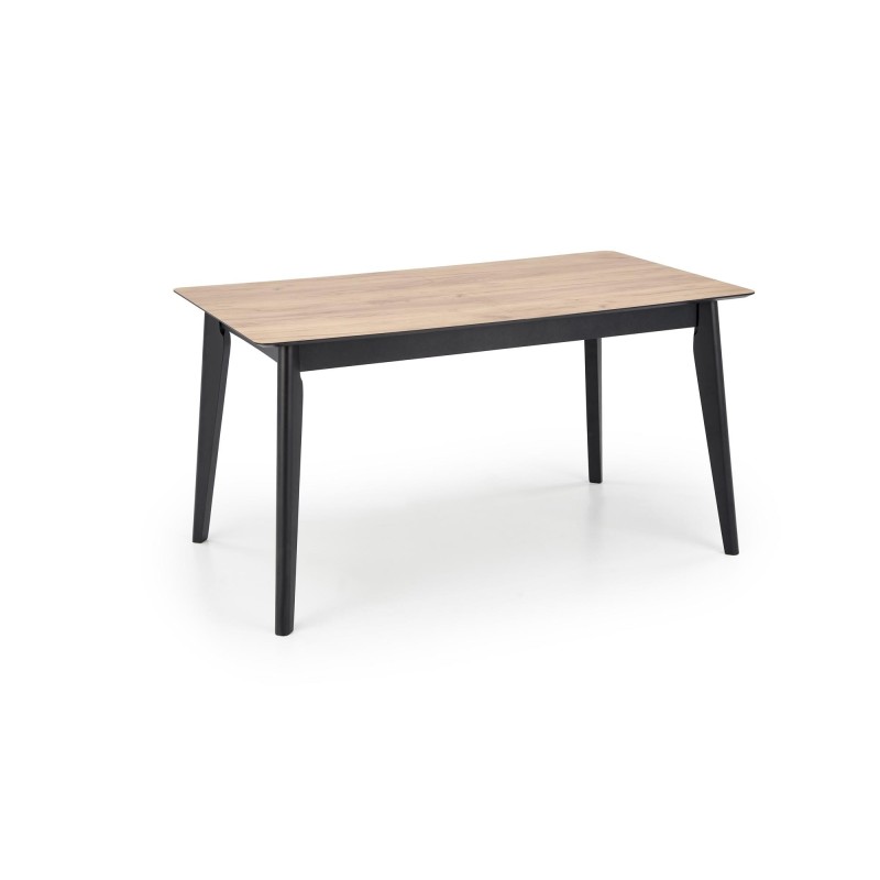 'GULIAN Extendable Table, Top - Wotan Oak, Legs - Black' 'GULIAN Extendable Table, Top - Wotan Oak, Legs - Black'