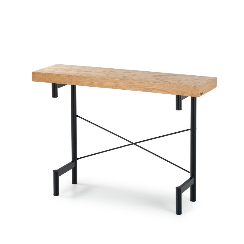 'INFERNO Natural Oak Console Table - Black' 'INFERNO Natural Oak Console Table - Black'