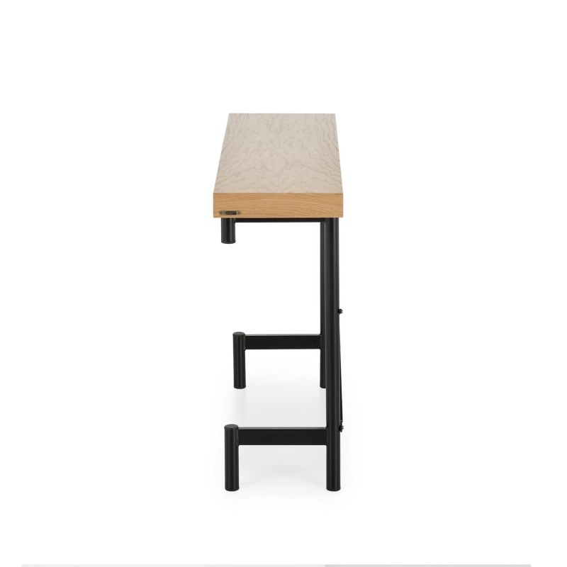 'INFERNO Natural Oak Console Table - Black' 'INFERNO Natural Oak Console Table - Black'