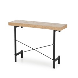 'INFERNO Natural Oak Console Table - Black' 'INFERNO Natural Oak Console Table - Black'