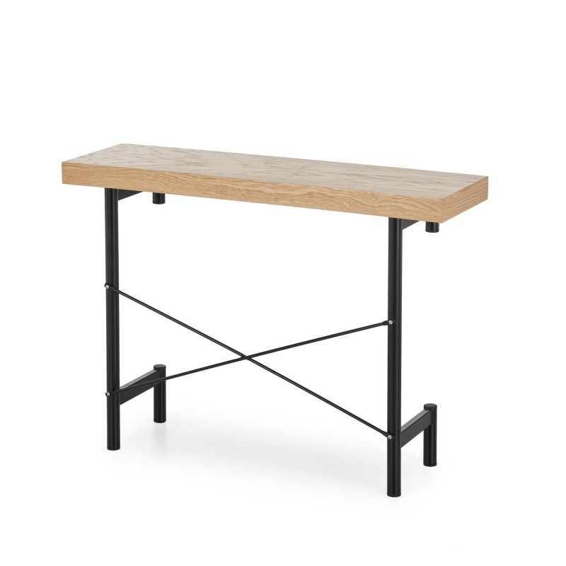 'INFERNO Natural Oak Console Table - Black' 'INFERNO Natural Oak Console Table - Black'