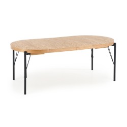 'INFERNO Extendable Oak Table - Black'