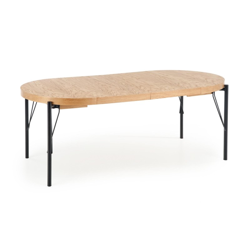 'INFERNO Extendable Oak Table - Black'