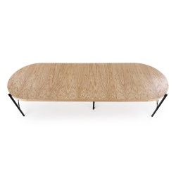 'INFERNO Extendable Oak Table - Black' 'INFERNO Extendable Oak Table - Black'