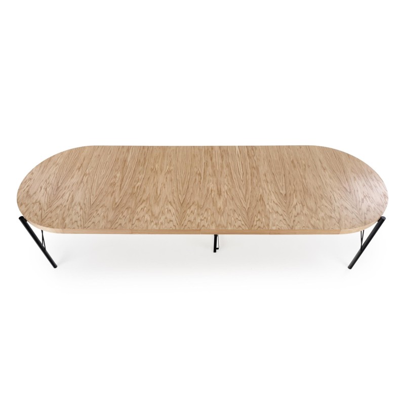 'INFERNO Extendable Oak Table - Black' 'INFERNO Extendable Oak Table - Black'