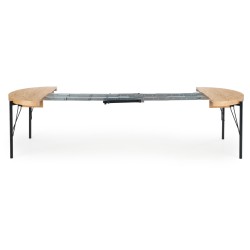 'INFERNO Extendable Oak Table - Black' 'INFERNO Extendable Oak Table - Black'