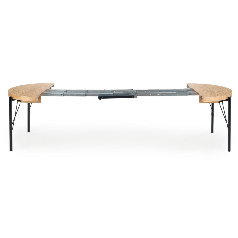 'INFERNO Extendable Oak Table - Black' 'INFERNO Extendable Oak Table - Black'