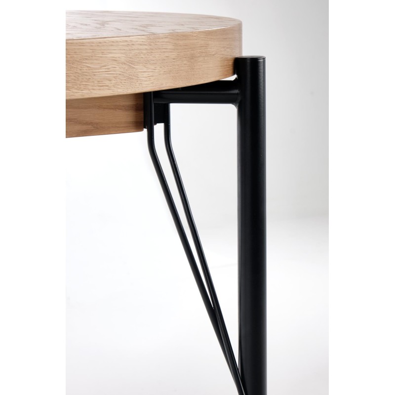 'INFERNO Extendable Oak Table - Black' 'INFERNO Extendable Oak Table - Black'