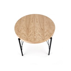 'INFERNO Extendable Oak Table - Black' 'INFERNO Extendable Oak Table - Black'