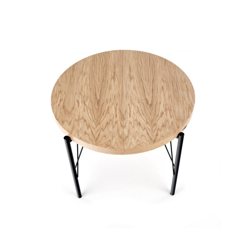 'INFERNO Extendable Oak Table - Black' 'INFERNO Extendable Oak Table - Black'