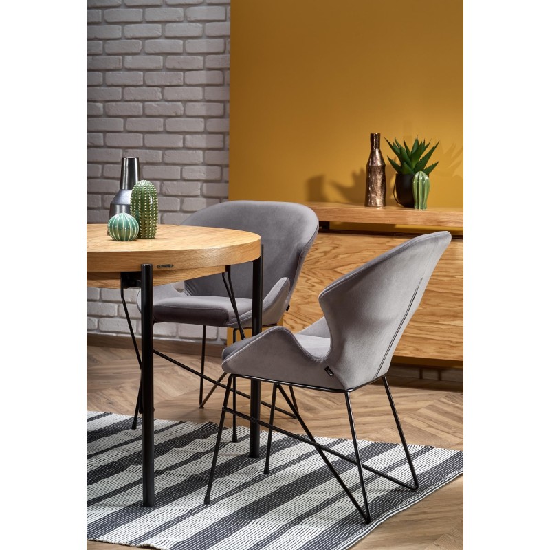 'INFERNO Extendable Oak Table - Black' 'INFERNO Extendable Oak Table - Black'