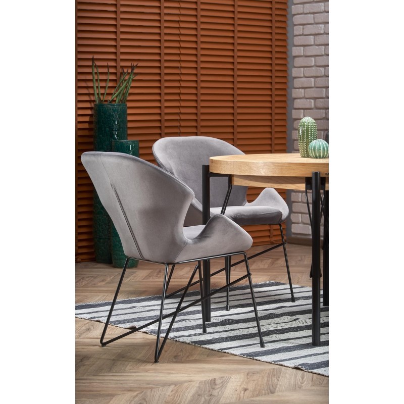 'INFERNO Extendable Oak Table - Black' 'INFERNO Extendable Oak Table - Black'