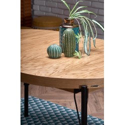 'INFERNO Extendable Oak Table - Black' 'INFERNO Extendable Oak Table - Black'