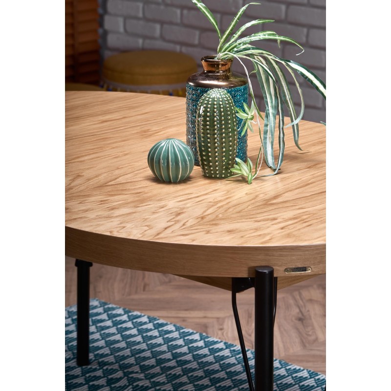 'INFERNO Extendable Oak Table - Black' 'INFERNO Extendable Oak Table - Black'