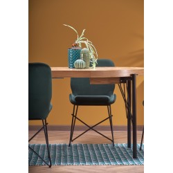 'INFERNO Extendable Oak Table - Black' 'INFERNO Extendable Oak Table - Black'