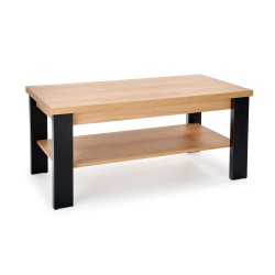 'JENNA Coffee Table Top: Natural Hickory, Legs: Black' 'JENNA Coffee Table Top: Natural Hickory, Legs: Black'