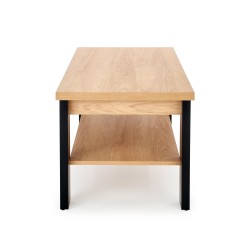 'JENNA Coffee Table Top: Natural Hickory, Legs: Black' 'JENNA Coffee Table Top: Natural Hickory, Legs: Black'