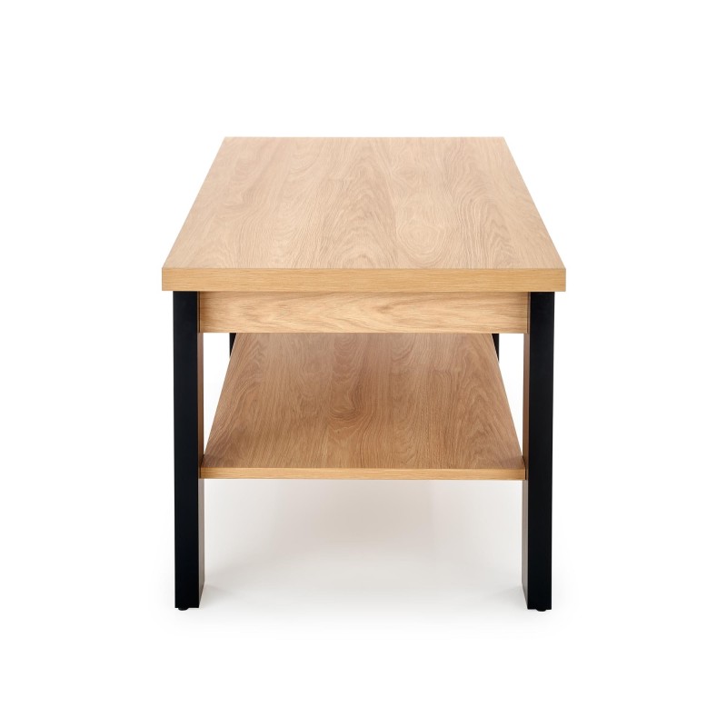 'JENNA Coffee Table Top: Natural Hickory, Legs: Black' 'JENNA Coffee Table Top: Natural Hickory, Legs: Black'