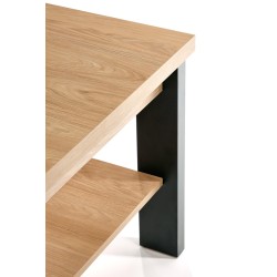 'JENNA Coffee Table Top: Natural Hickory, Legs: Black' 'JENNA Coffee Table Top: Natural Hickory, Legs: Black'