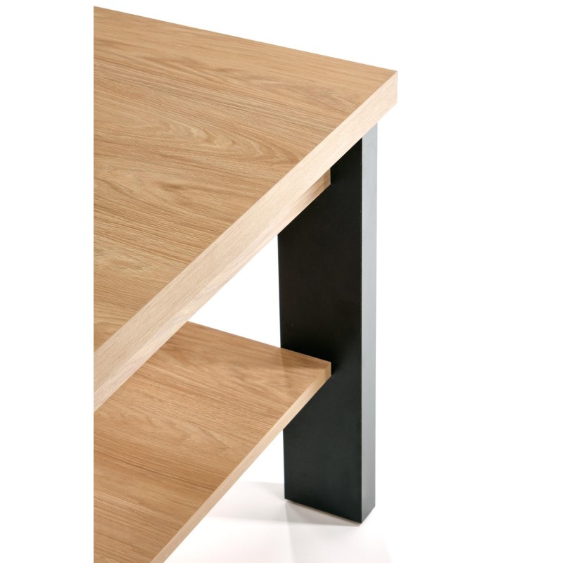 'JENNA Coffee Table Top: Natural Hickory, Legs: Black' 'JENNA Coffee Table Top: Natural Hickory, Legs: Black'