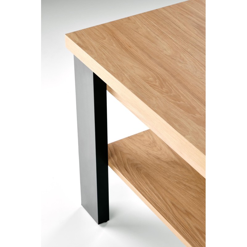 'JENNA Coffee Table Top: Natural Hickory, Legs: Black' 'JENNA Coffee Table Top: Natural Hickory, Legs: Black'