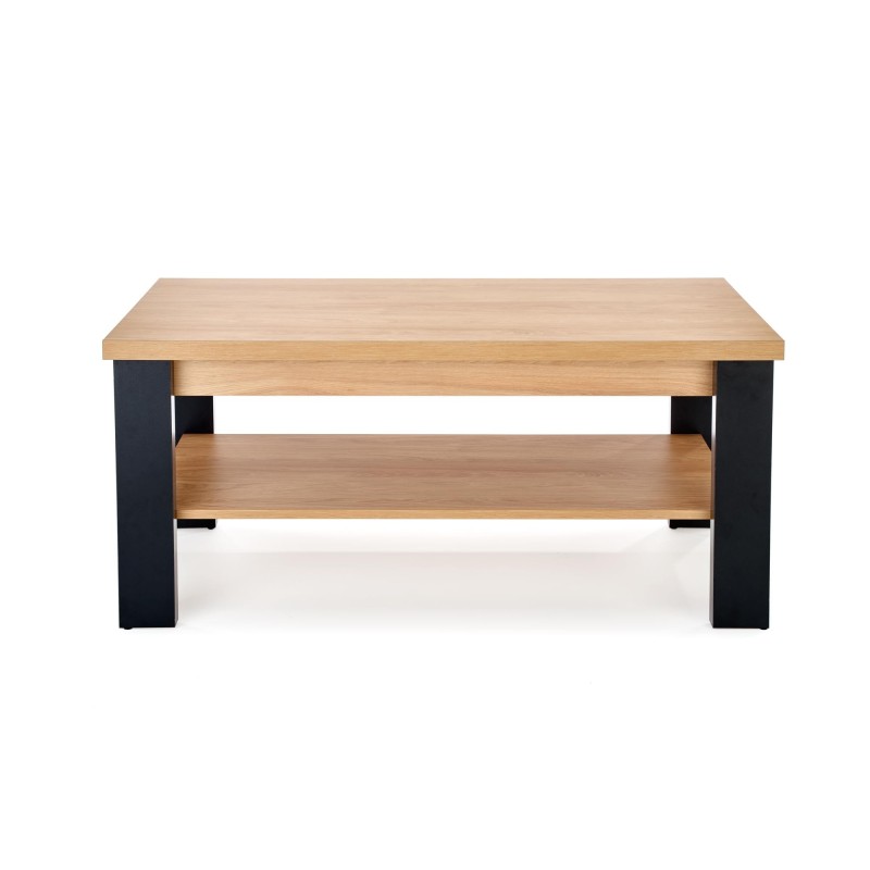 'JENNA Coffee Table Top: Natural Hickory, Legs: Black' 'JENNA Coffee Table Top: Natural Hickory, Legs: Black'