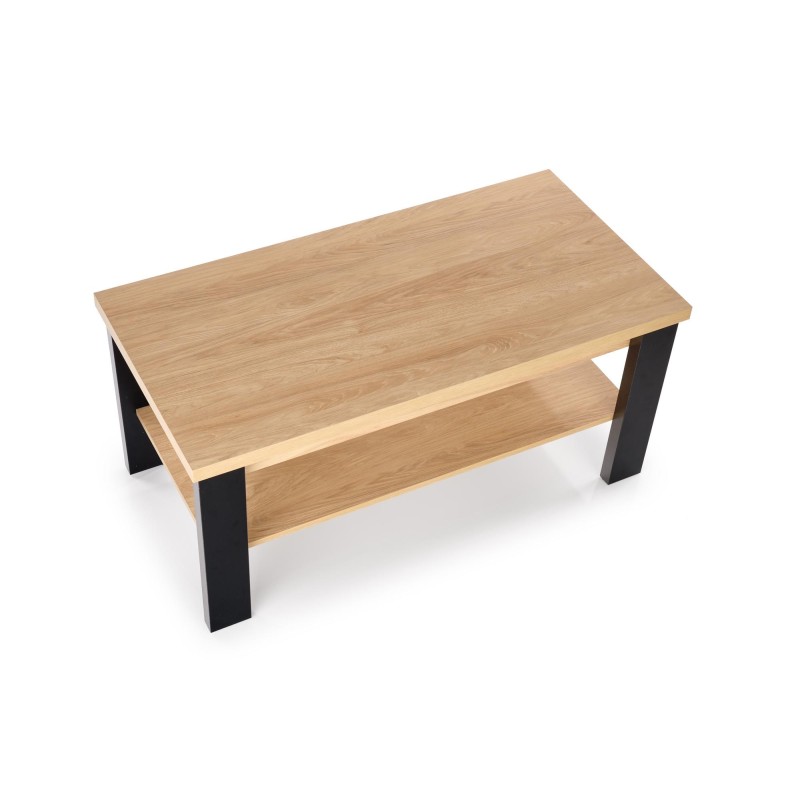 'JENNA Coffee Table Top: Natural Hickory, Legs: Black' 'JENNA Coffee Table Top: Natural Hickory, Legs: Black'
