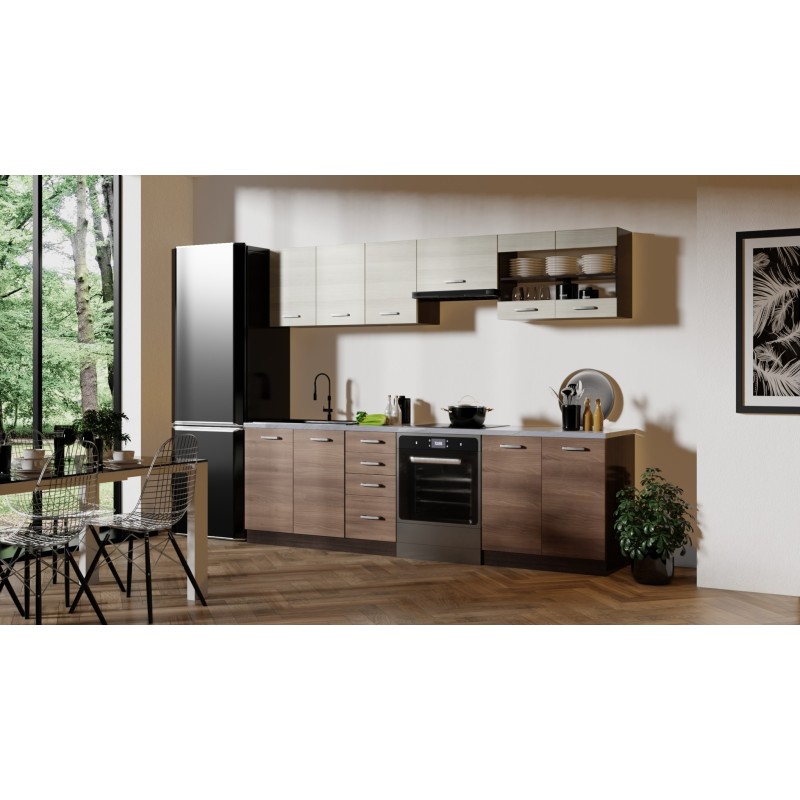 'AMANDA 2 260 - KITCHEN - CINNAMON ACACIA/NAVARRA OAK' 'AMANDA 2 260 - KITCHEN - CINNAMON ACACIA/NAVARRA OAK'