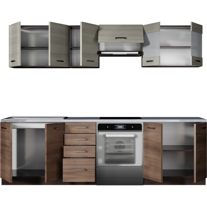 'AMANDA 2 260 - KITCHEN - CINNAMON ACACIA/NAVARRA OAK' 'AMANDA 2 260 - KITCHEN - CINNAMON ACACIA/NAVARRA OAK'