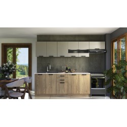 'PEARL 260 - KITCHEN - CREMONA OAK/CASHMERE'