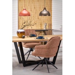 'MASSIVE 2 Extendable Table 160-250x90x77 cm Natural Oak/Black' 'MASSIVE 2 Extendable Table 160-250x90x77 cm Natural Oak/Black'