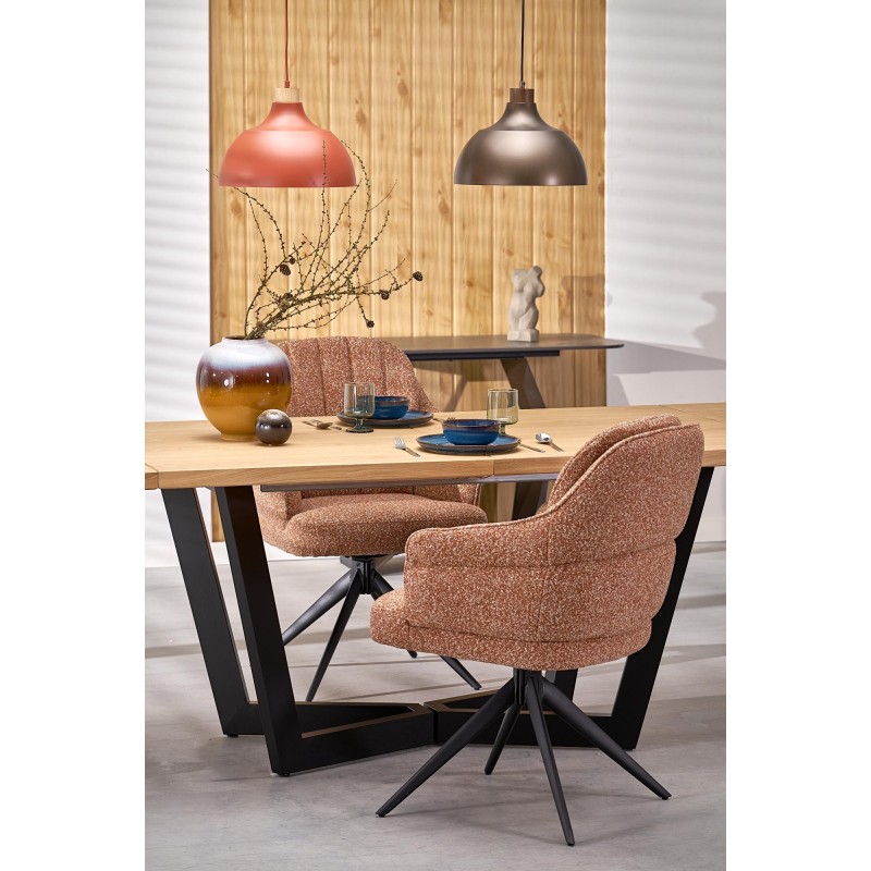 'MASSIVE 2 Extendable Table 160-250x90x77 cm Natural Oak/Black' 'MASSIVE 2 Extendable Table 160-250x90x77 cm Natural Oak/Black'