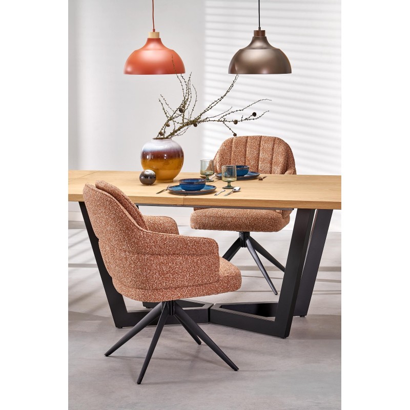 'MASSIVE 2 Extendable Table 160-250x90x77 cm Natural Oak/Black' 'MASSIVE 2 Extendable Table 160-250x90x77 cm Natural Oak/Black'