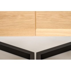 'MASSIVE 2 Extendable Table 160-250x90x77 cm Natural Oak/Black' 'MASSIVE 2 Extendable Table 160-250x90x77 cm Natural Oak/Black'