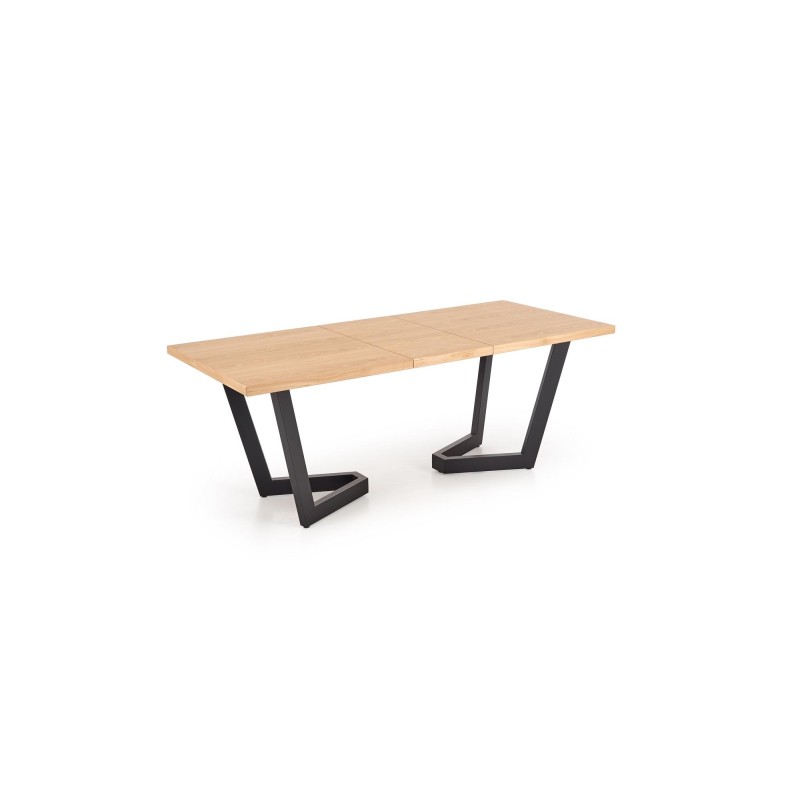 'MASSIVE 2 Extendable Table 160-250x90x77 cm Natural Oak/Black' 'MASSIVE 2 Extendable Table 160-250x90x77 cm Natural Oak/Black'