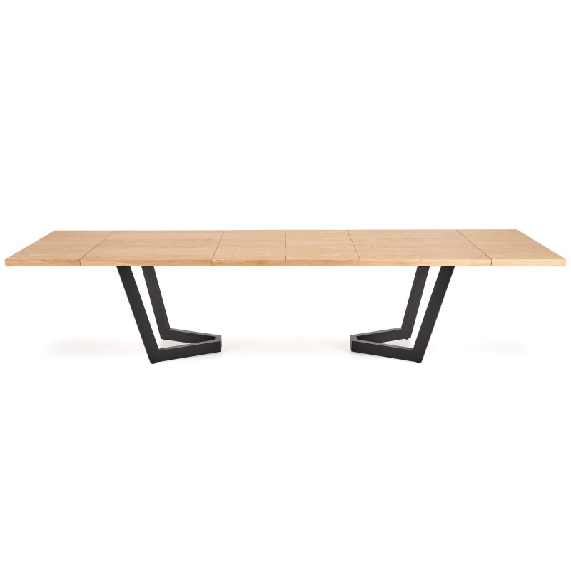 'MASSIVE 2 Extendable Table 160-250x90x77 cm Natural Oak/Black' 'MASSIVE 2 Extendable Table 160-250x90x77 cm Natural Oak/Black'