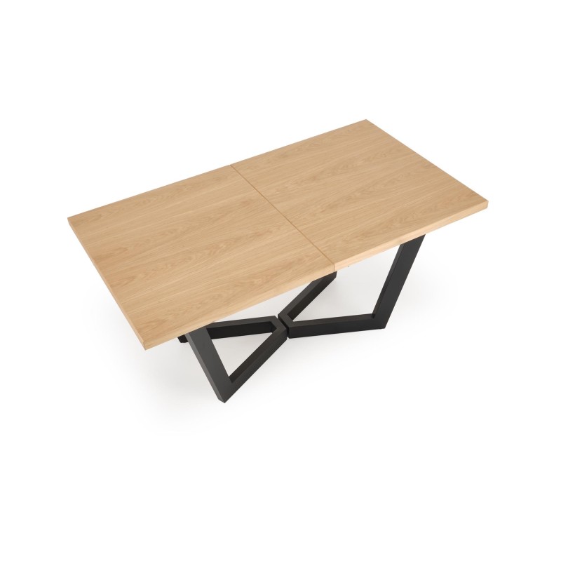'MASSIVE 2 Extendable Table 160-250x90x77 cm Natural Oak/Black' 'MASSIVE 2 Extendable Table 160-250x90x77 cm Natural Oak/Black'