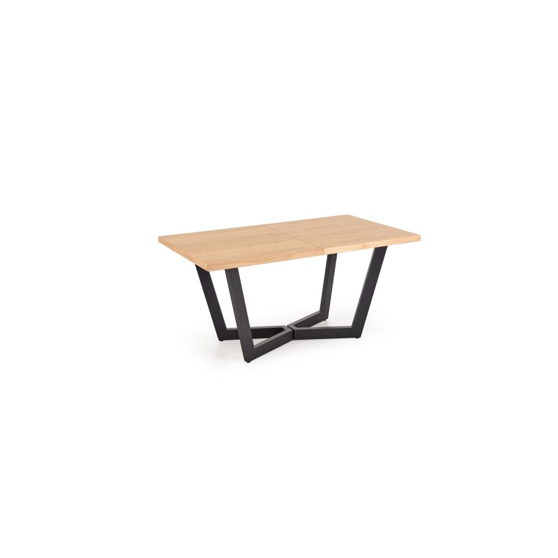 'MASSIVE 2 Extendable Table 160-250x90x77 cm Natural Oak/Black' 'MASSIVE 2 Extendable Table 160-250x90x77 cm Natural Oak/Black'