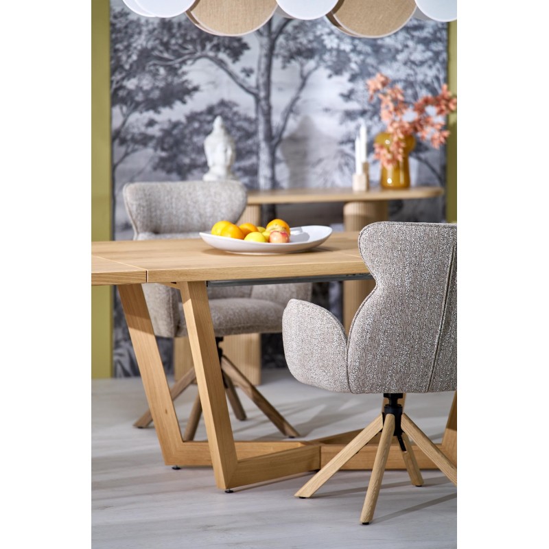'MASSIVE 3 Extendable Table 160-250x90x77 cm Natural Oak/Natural Oak' 'MASSIVE 3 Extendable Table 160-250x90x77 cm Natural Oak/Natural Oak'