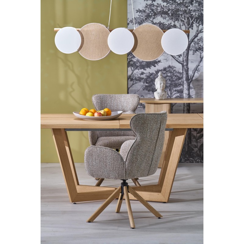 'MASSIVE 3 Extendable Table 160-250x90x77 cm Natural Oak/Natural Oak' 'MASSIVE 3 Extendable Table 160-250x90x77 cm Natural Oak/Natural Oak'