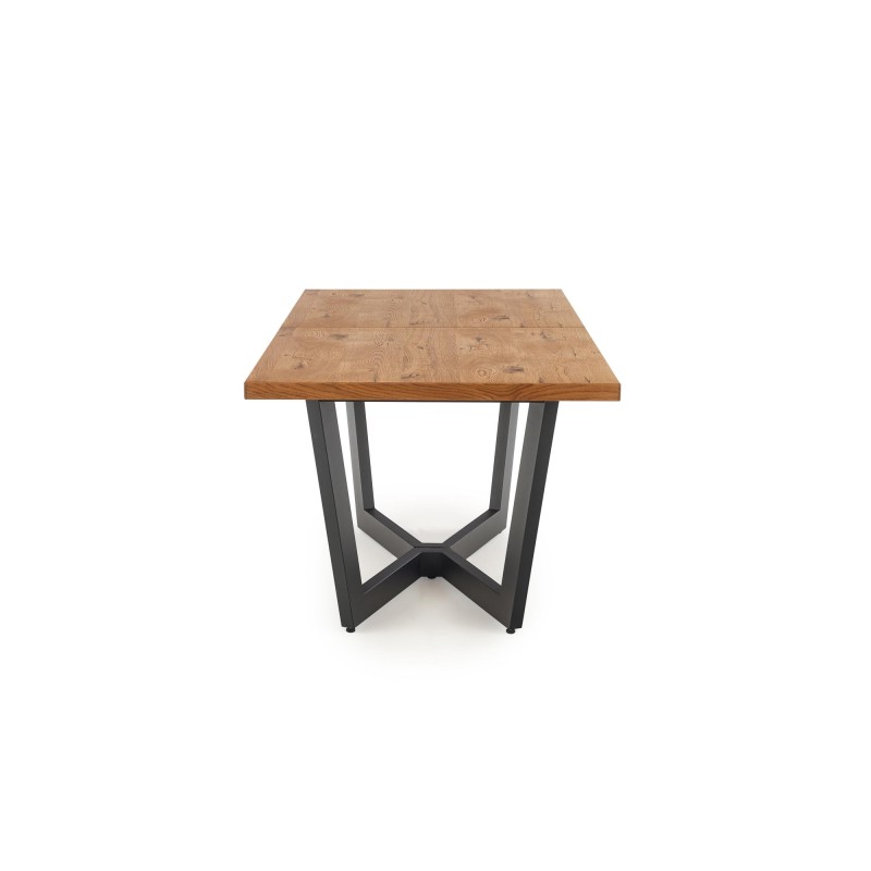 'MASSIVE Extendable Table 160-250x90x77 cm Light Oak/Black' 'MASSIVE Extendable Table 160-250x90x77 cm Light Oak/Black'