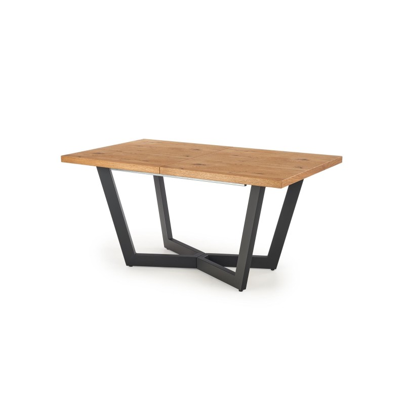 'MASSIVE Extendable Table 160-250x90x77 cm Light Oak/Black' 'MASSIVE Extendable Table 160-250x90x77 cm Light Oak/Black'