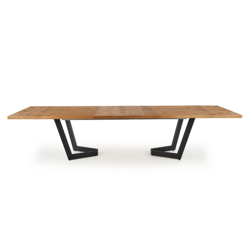 'MASSIVE Extendable Table 160-250x90x77 cm Light Oak/Black' 'MASSIVE Extendable Table 160-250x90x77 cm Light Oak/Black'